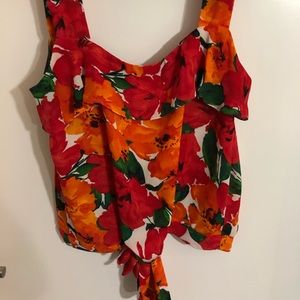 Zara basic floral tank
